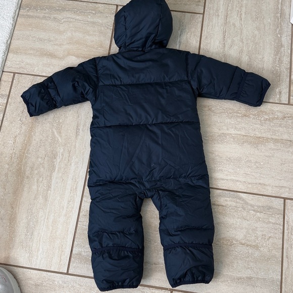 Columbia Snuggly Bunny Down Bunting Infant Boy 12-18 Puffer Hooded Snowsuit - Picture 9 of 15